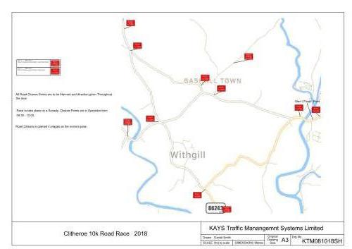 RIBBLE VALLEY 10KM ROAD RACE, CLITHEROE, RIBBLE VALLEY-TEMPORARY PROHIBITION OF THROUGH TRAFFIC - 29th December 2024