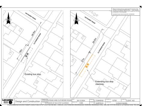 NOTICE OF PROPOSAL LANCASHIRE COUNTY COUNCIL (CLITHEROE ROAD, WHALLEY, RIBBLE VALLEY BOROUGH) (REMOVAL AND INTRODUCTION OF BUS STOP CLEARWAYS)